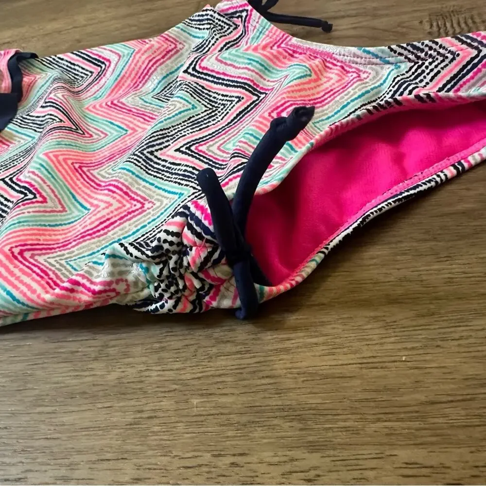 Limited Too Girl’s One Piece Swimsuit,‎ Striped, Ruffles, Strappy, S (7/8)